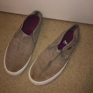 Grey Asher slip on vans